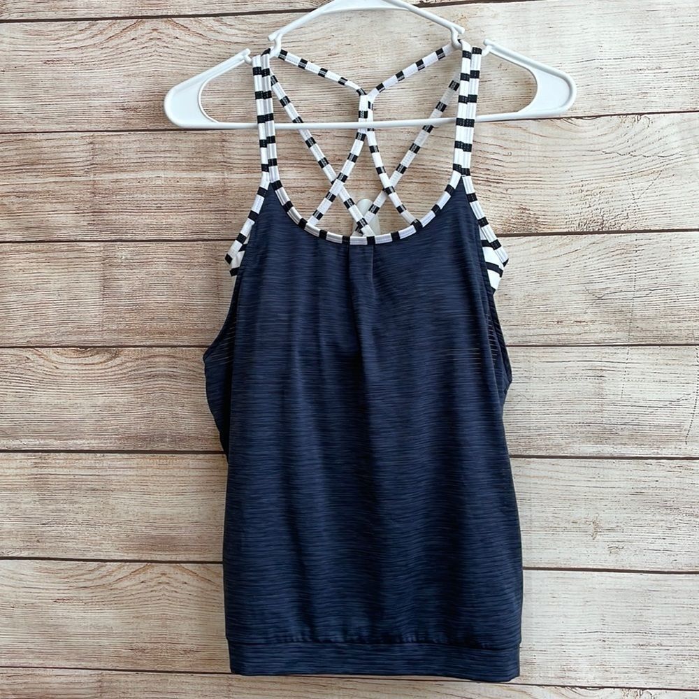 ATHLETA HYPER STRIPE STRAPPY ENERGIZER TANK TOP